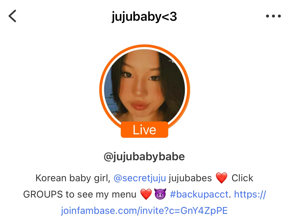 jujubabybabe|아시아 라이브 캠 모델 방송·사진 모음